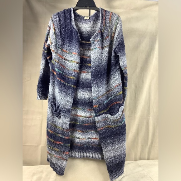 Hummingbird Cardigan Duster Sweaters Open No Buttons Long Sleeve - Picture 4 of 8